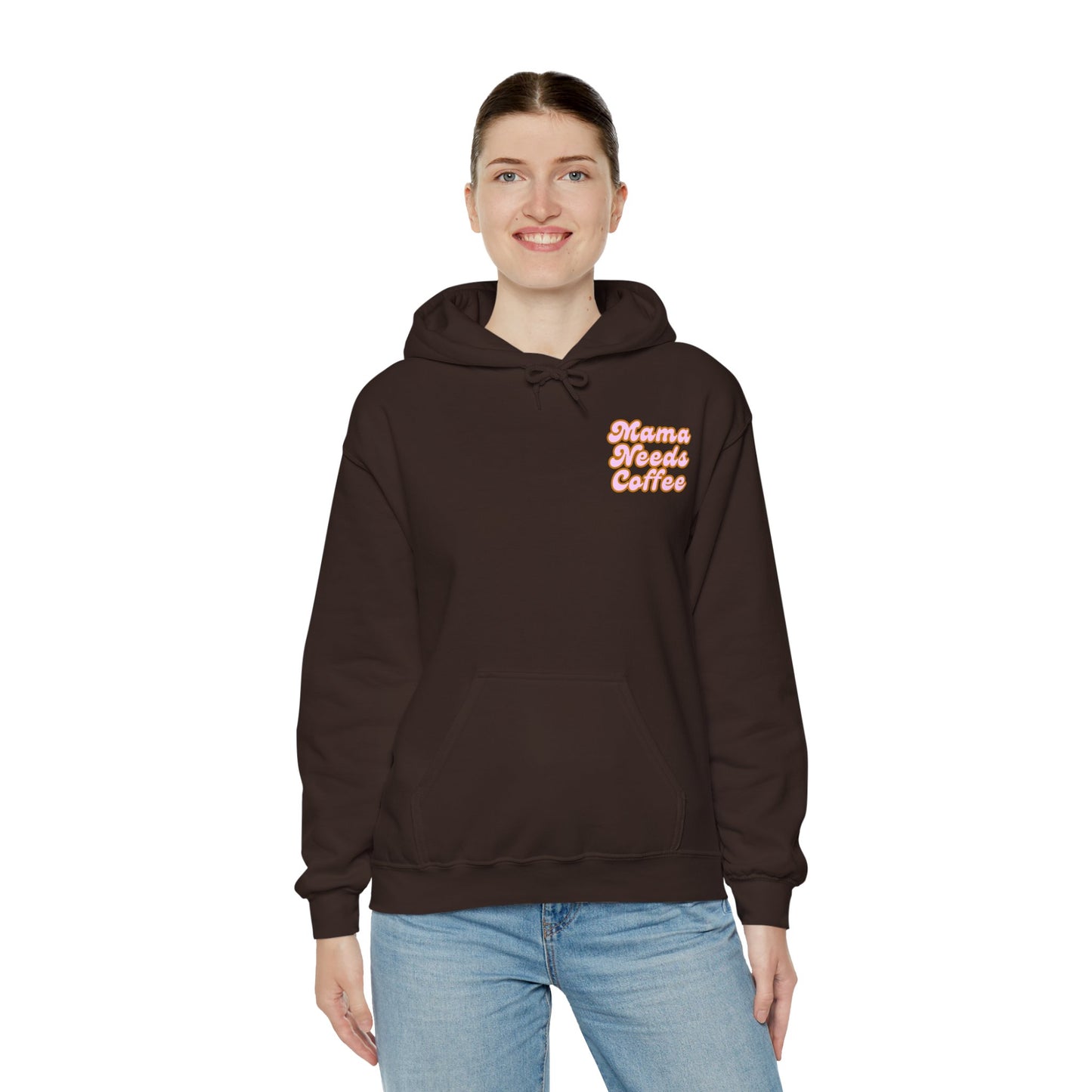 "Mama needs coffee" Heavy Blend™ Hooded Sweatshirt