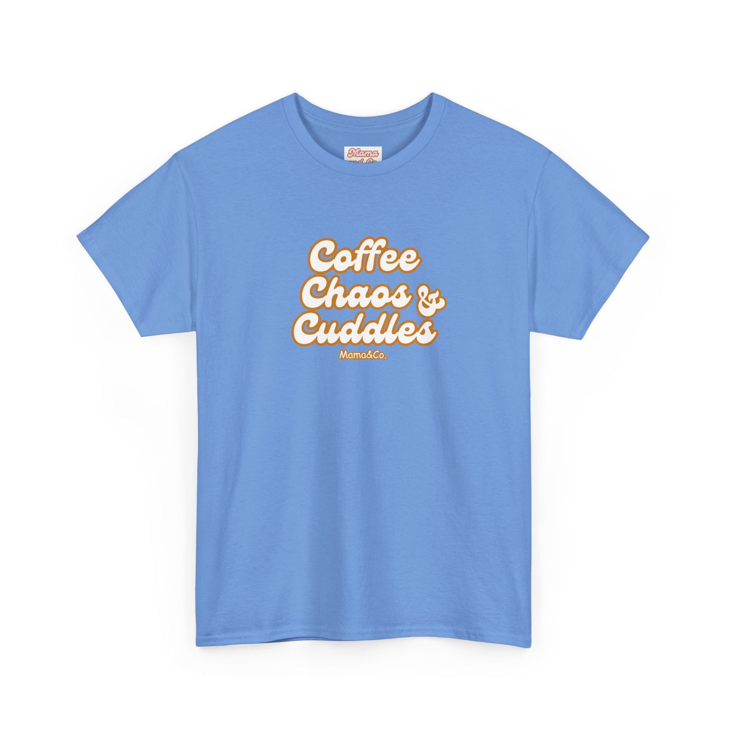 "Coffee, Chaos & Cuddles" Cotton Tee