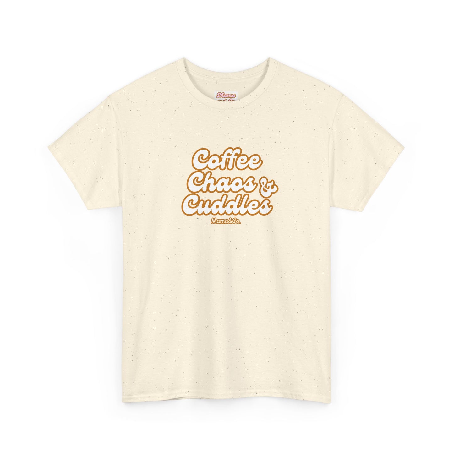 "Coffee, Chaos & Cuddles" Cotton Tee