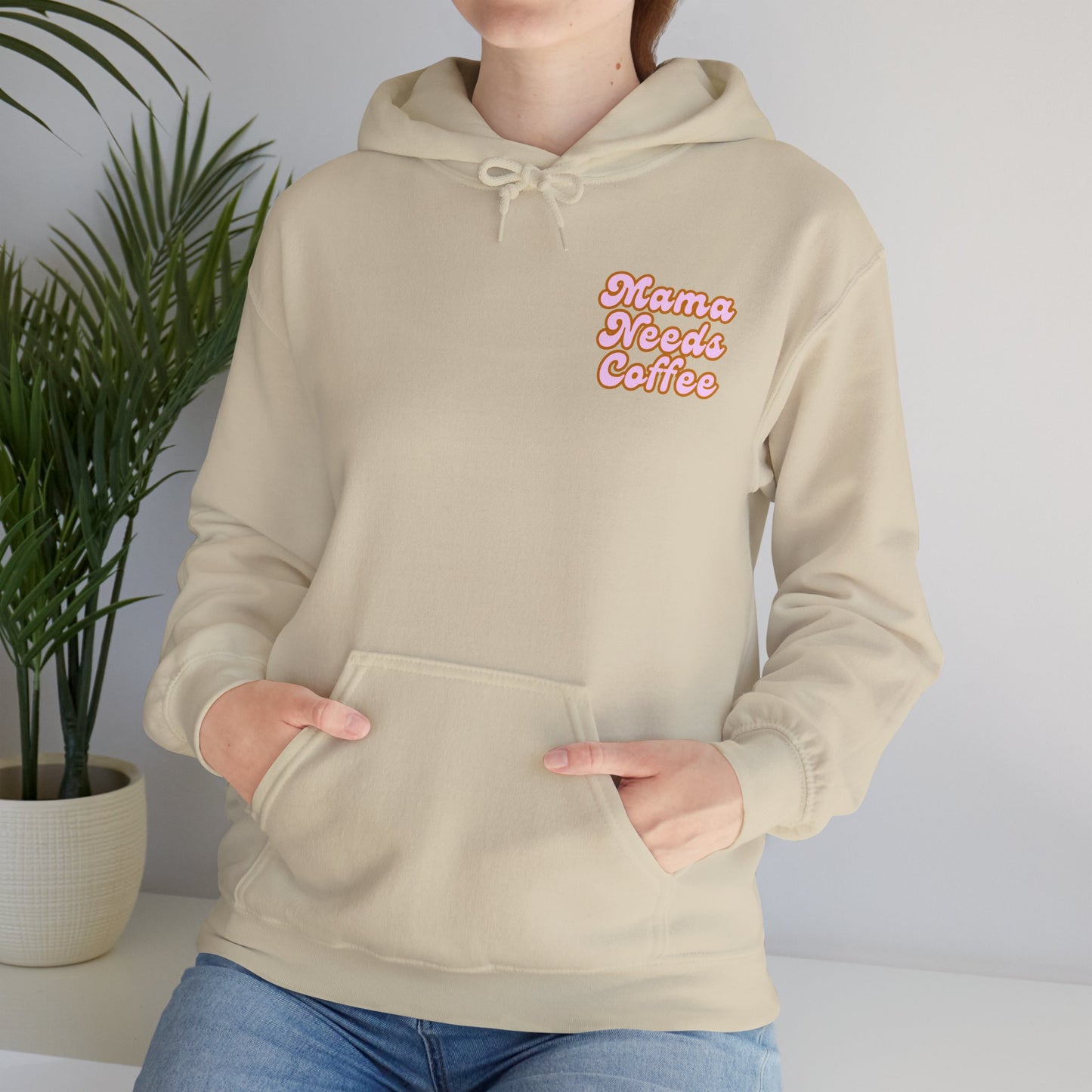 "Mama needs coffee" Heavy Blend™ Hooded Sweatshirt