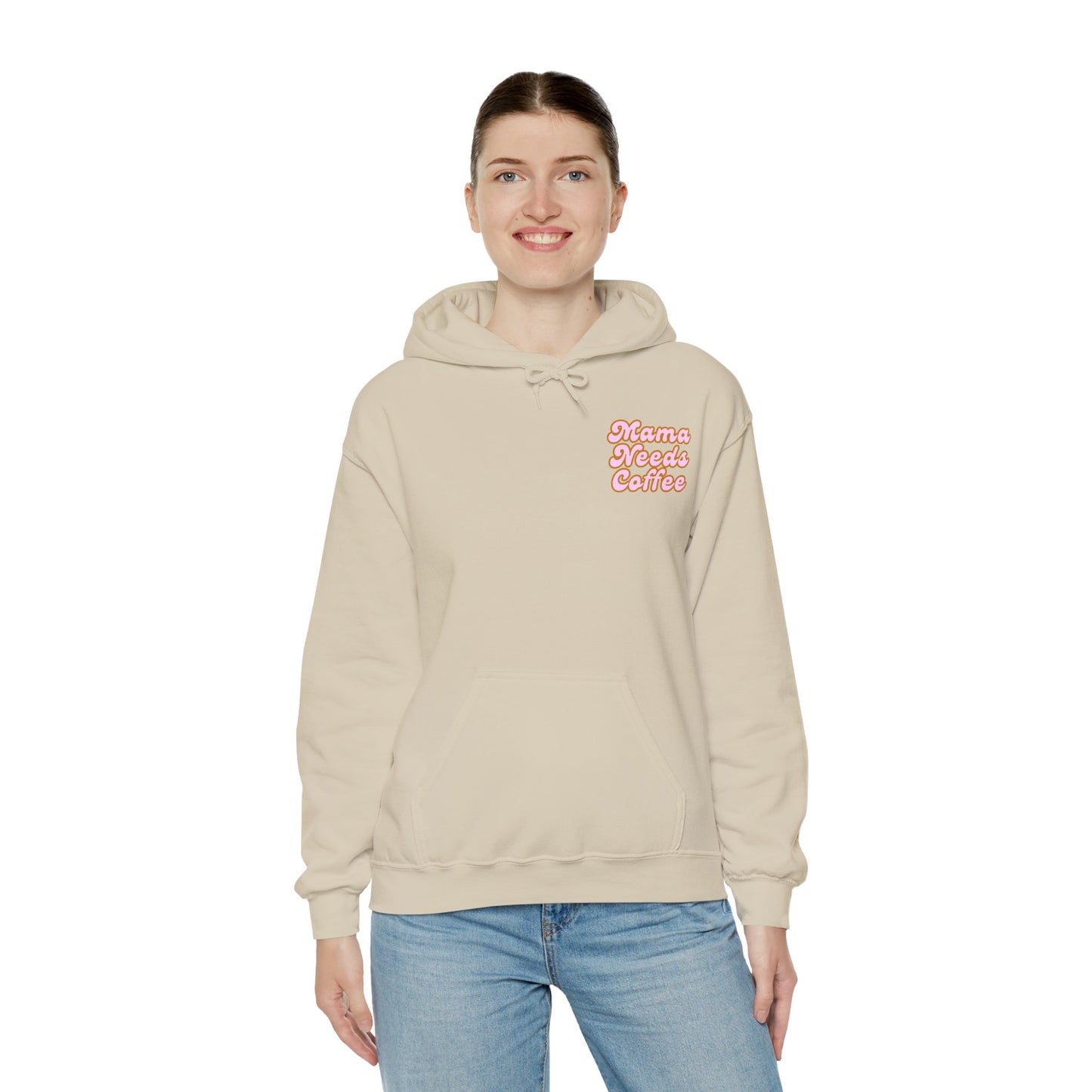 "Mama needs coffee" Heavy Blend™ Hooded Sweatshirt